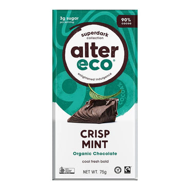 Alter Eco Super Dark Mint Crisp Chocolate 75g